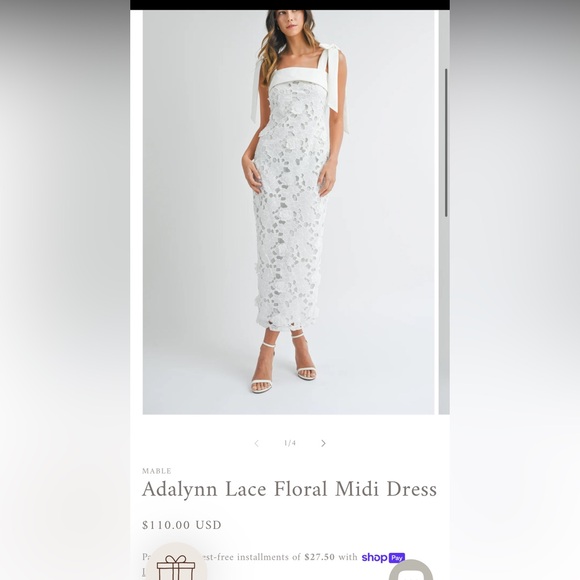 Little White Dress (brand) - Addalyn Lace Floral Midi Dress - Picture 1 of 6